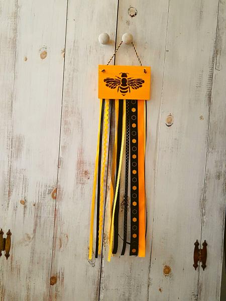 Mini Bee Hanger with Ribbon Streamers picture