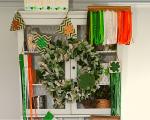 Wooden Irish Flag and Shamrock SET