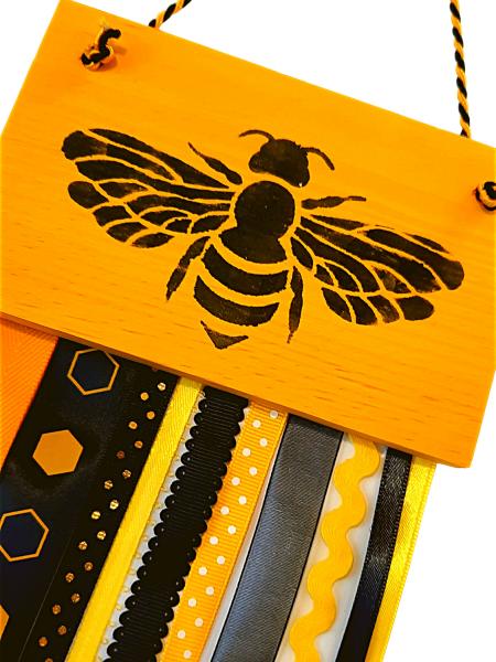 Mini Bee Hanger with Ribbon Streamers picture