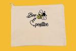 Bee Positive Zippered Bag
