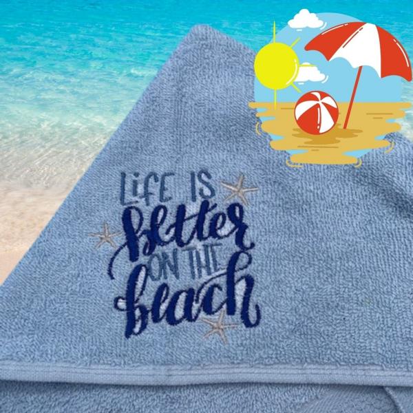 Life is Better At the Beach Hooded Towel picture