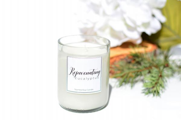 Rejuvenating Eucalyptus Soy Candle - Wine Bottle picture