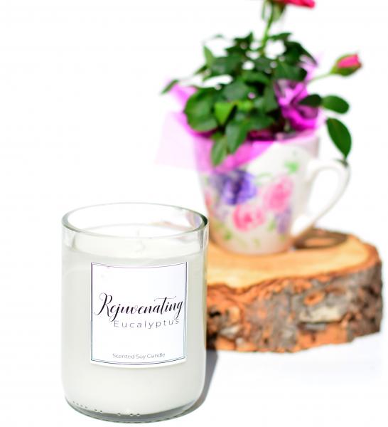 Rejuvenating Eucalyptus Soy Candle - Wine Bottle picture