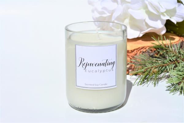 Rejuvenating Eucalyptus Soy Candle - Wine Bottle picture