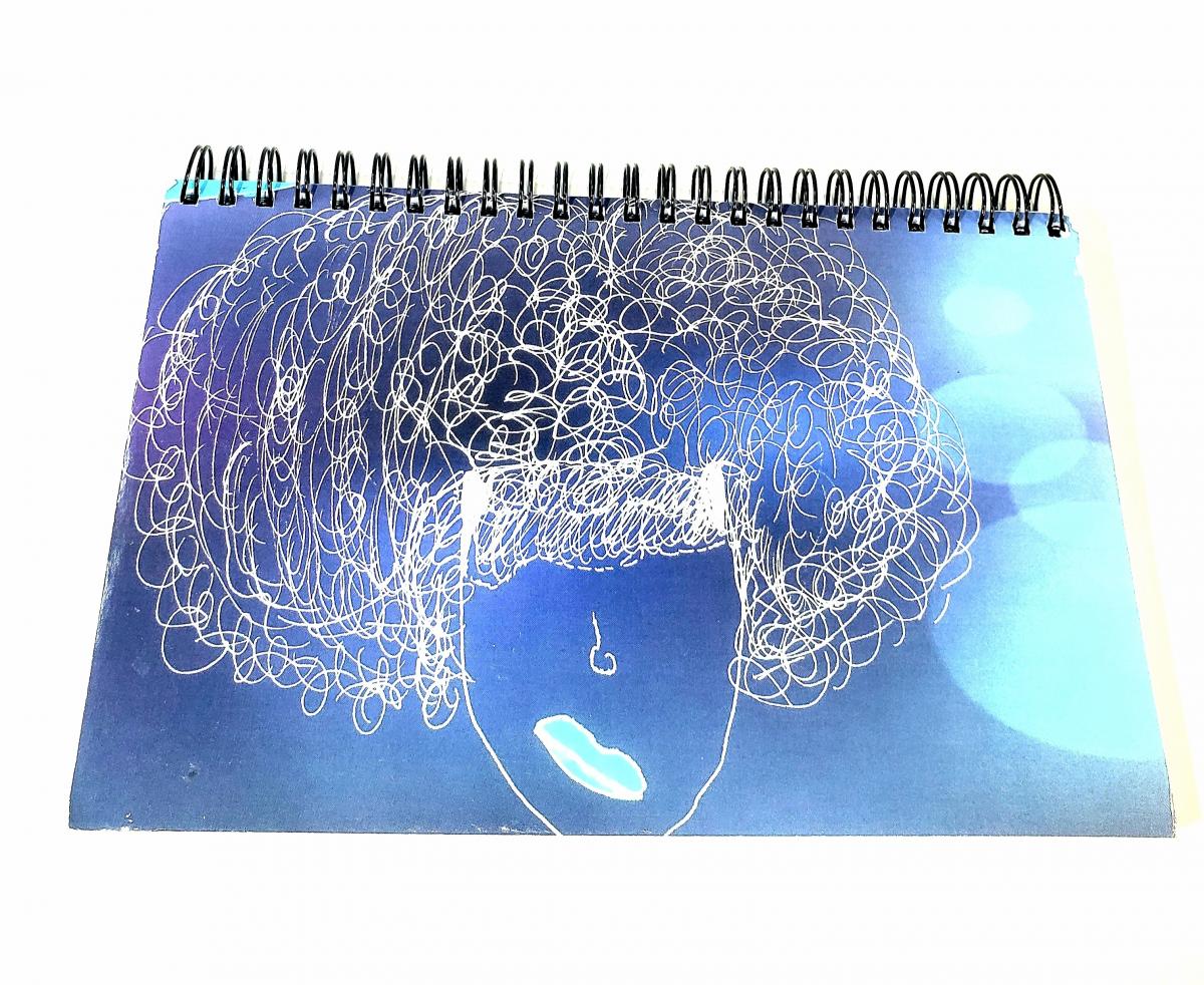 Hand drawn Curls for dayzz soft cover journal (comes with a pen) picture