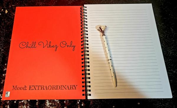 Hand drawn Chill vibes affirmation journal (comes with a free pen) picture