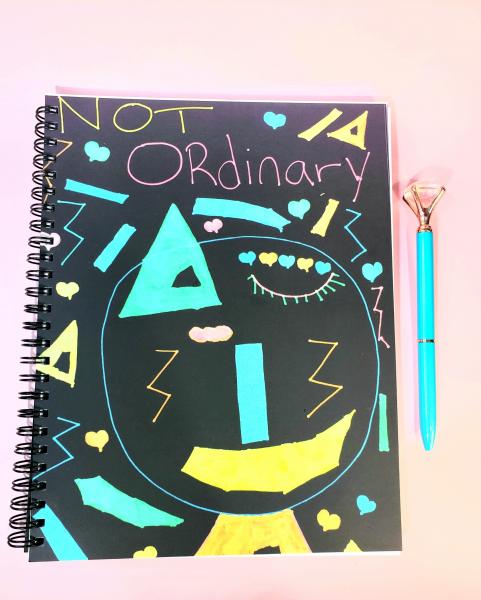 Hand drawn Not ordinary spiral journal (comes with a free pen) picture