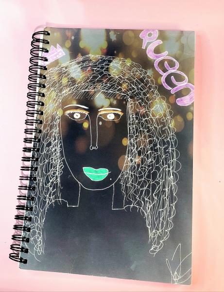 Hand drawn Queen soft cover journal (comes with a pen) picture