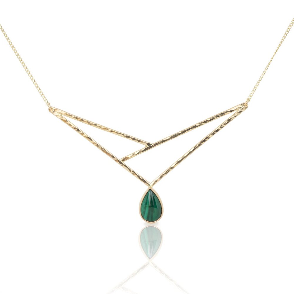 Malachite Wide Triangle Necklace picture