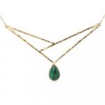 Malachite Wide Triangle Necklace