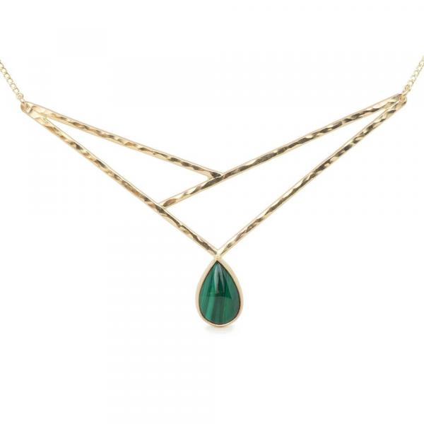 Malachite Wide Triangle Necklace picture