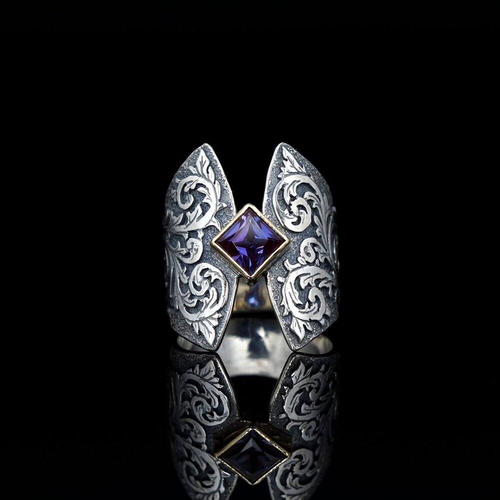 Alexandrite Scrollwork Ring picture
