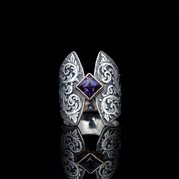 Alexandrite Scrollwork Ring picture