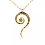 Peridot Spiral Necklace