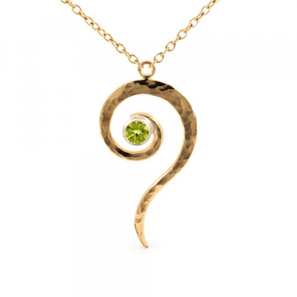 Peridot Spiral Necklace
