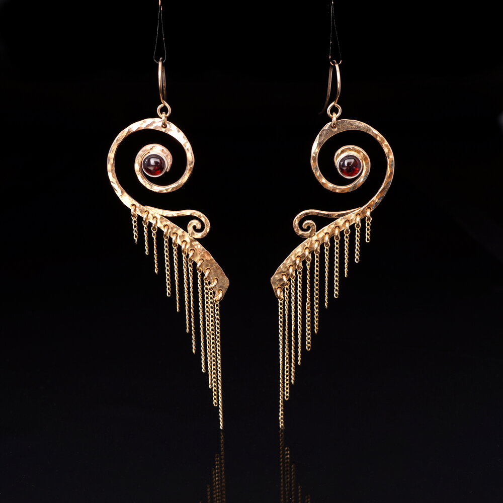 Garnet Flame Earrings picture