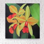 Silk Painting - Orchid Adeen