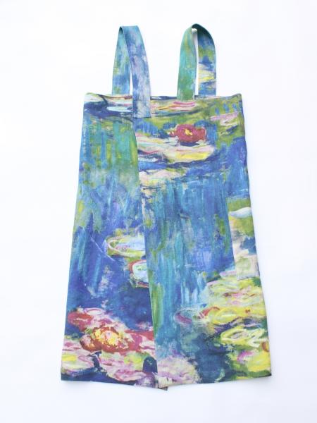Linen cross back apron Claude Monet Water Lilies picture