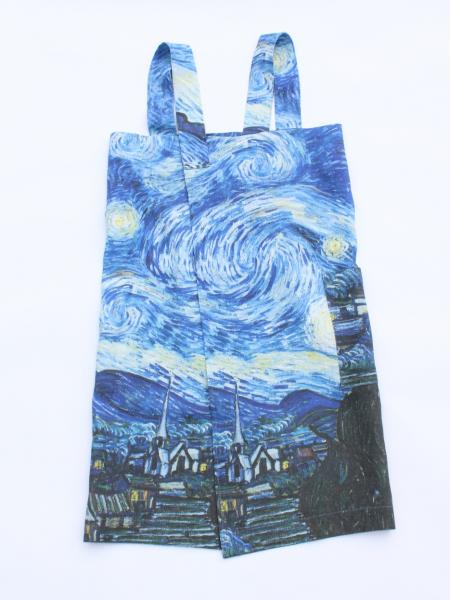 Linen cross back apron Vincent Van Gogh Starry Night picture