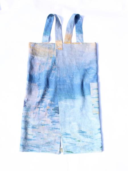 Linen cross-back apron Claude Monet Impression, Sunrise picture