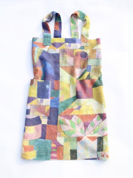 Linen cross back apron Paul Klee Burggarten picture