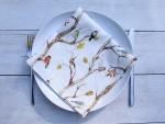 Linen napkins Watercolor Birds Set of Two