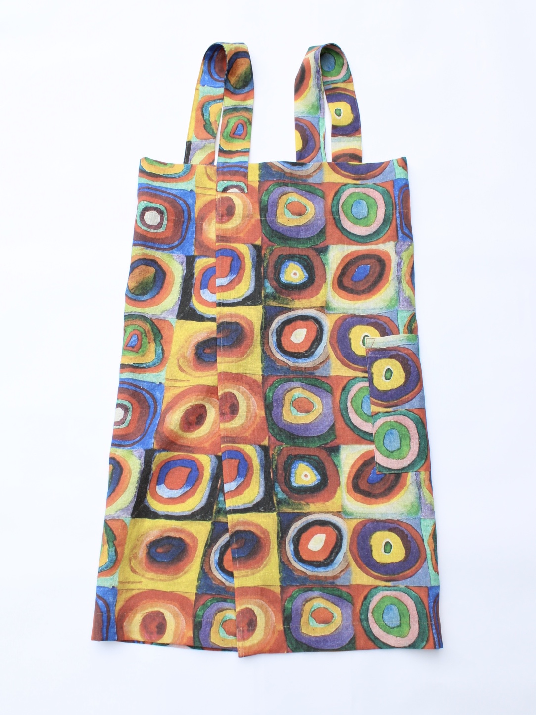 Linen cross back apron Kandinsky Color Study picture