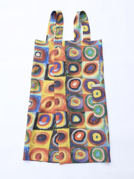 Linen cross back apron Kandinsky Color Study picture