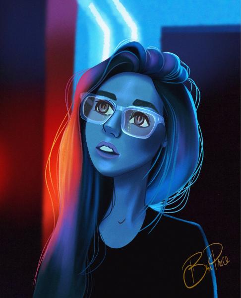 Art Print: Neon Girl picture