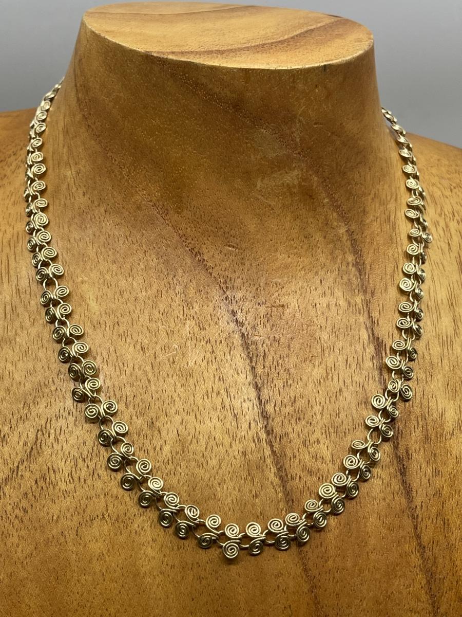 18 kt gold necklace with Free Earrings picture