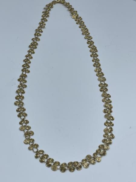 18 kt gold necklace with Free Earrings