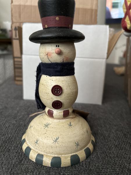 Snowman candle holder
