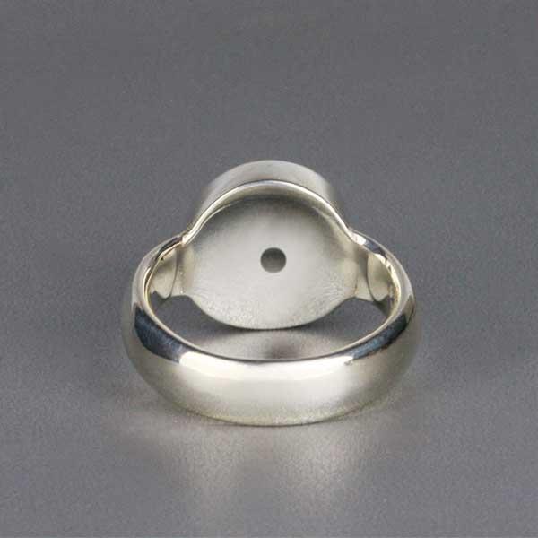 Sanded Silver Pearl Ring picture