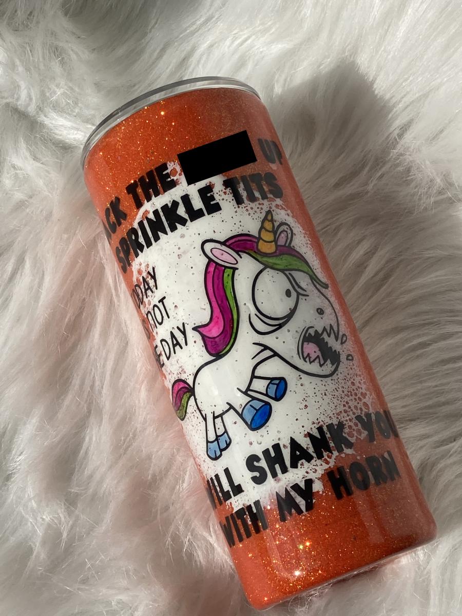 **ADULT** Angry Unicorn Thermal Tumblers picture