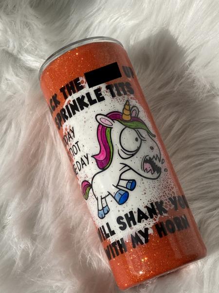 **ADULT** Angry Unicorn Thermal Tumblers picture