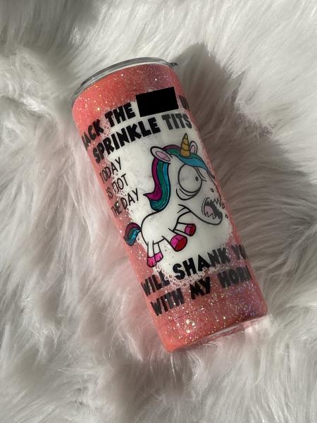 **ADULT** Angry Unicorn Thermal Tumblers picture