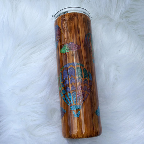 Wood Grain Hot Air Balloon Thermal Tumbler picture