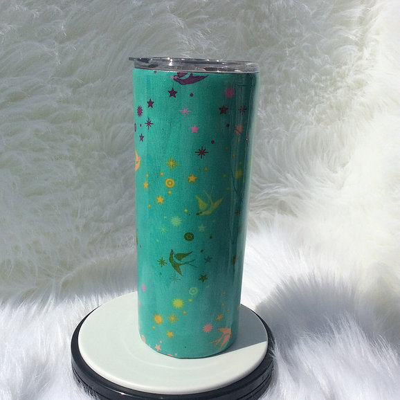 Green Fairy Dust Thermal Tumbler