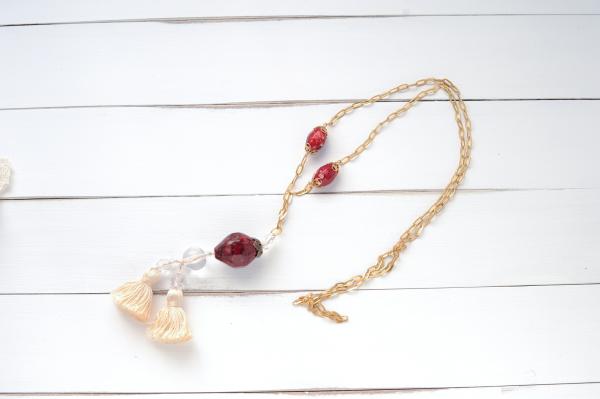 red tassel necklace picture