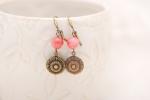 pink stone earrings