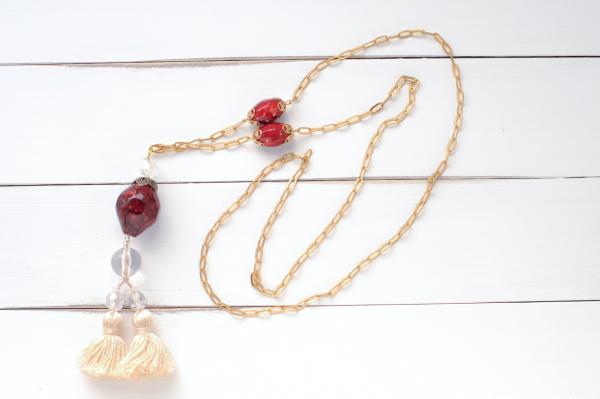 red tassel necklace picture