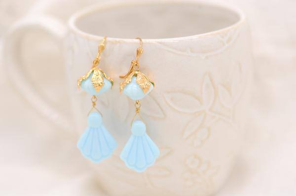 Vintage blue earrings picture