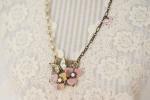 Vintage assemblage butterfly necklace