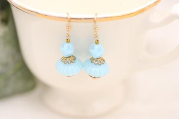 Blue melon earrings picture