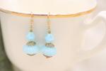 Blue melon earrings