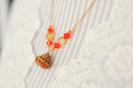 Orange Swarovski necklace