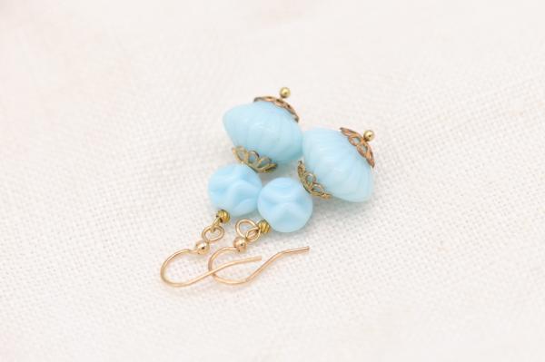 Blue melon earrings picture