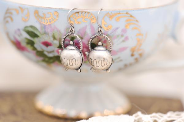 Teapot earrings