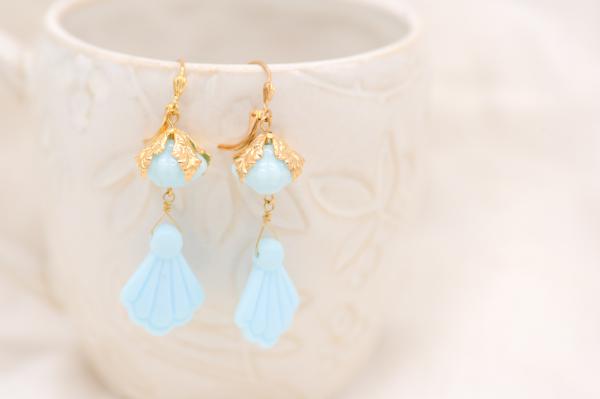 Vintage blue earrings picture