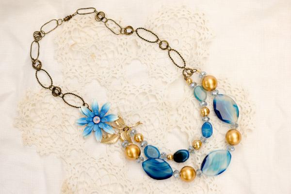 blue agate necklace picture